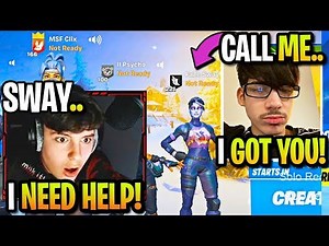 CLIX *BEGS* FaZe SWAY to COACH HIM vs UNDEFEATED 1v1 Player...