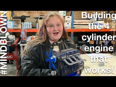 Discovery realistic 4 cylinder model engine motor step by step build! #discovery #mindblown