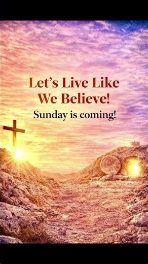 Hang in there! The in between time is tough but Sunday is coming. #livelikeyoubelieve #resurrection