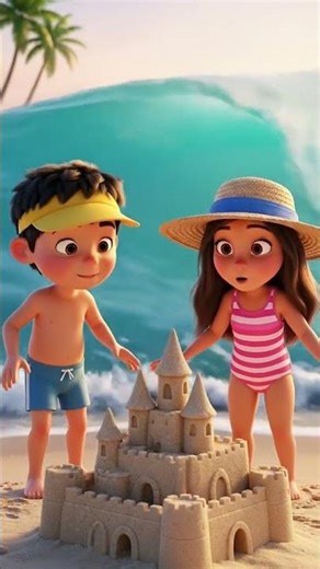 A Day at the Beach 🏖️ | Fun 3D Animation Short #moana #disney