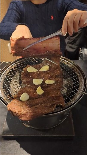 味の名門 焼肉ソウル めっちゃデカいジャンボ骨付きカルビ 大阪・難波 #大阪グルメ