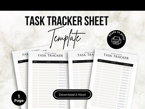 Task Tracker | Productivity Planner | Time Management Checklist - Etsy