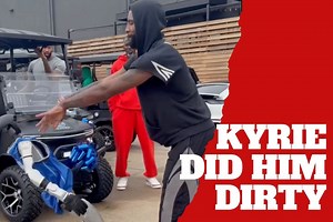 Kyrie Irving destroys a robot who was trying to fight him