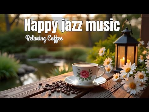 Morning Spring Jazz 🌸 Gentle Jazz Music at Cozy Outdoor Coffee Shop Ambience for Mood Booster, Study