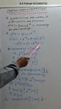 Class 12maths । Increasing and decreasing । AOD #calculus