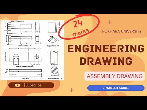 Engineering Drawing Tutorial | Assembly Drawing | PoU | Most Repeated Question