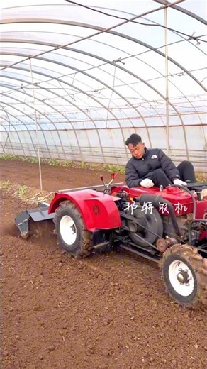 “Mini Tractor Plowing Like a Beast in the Greenhouse! #FarmingLife #MiniTractor #SatisfyingVideo