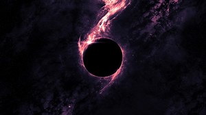 Abstract black hole with purple nebula in space Rare Gallery wallpaper