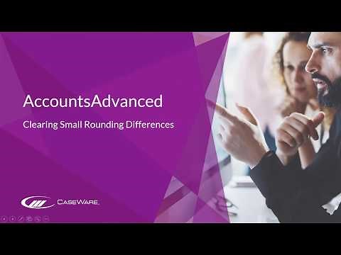 AccountsAdvanced - Clearing Small Rounding Differences