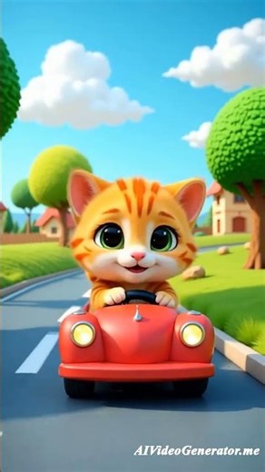 cat driving car | cat in car | cat driver