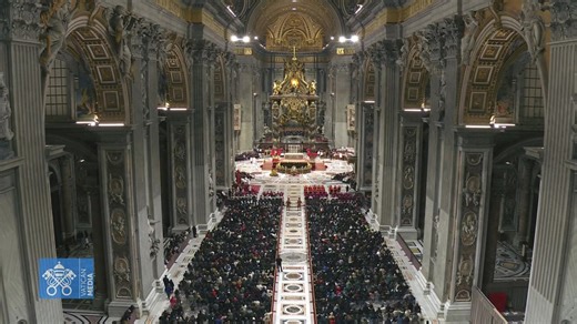 À suivre avec commentaires en français, les premières vêpres de la Solennité de Sainte Marie Mère de Dieu, présidées par le Pape Léon XIV dans la basilique Saint-Pierre de Rome, ce 31 décembre 2025. | Vatican News