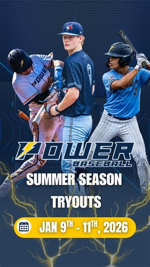 2026 Summer Season Tryout - Time to #PowerUp ⚡️ 🔗 Click the links in our bio! - You can find the registration on our LinkTree or on the Homepage of our website! | Power Baseball