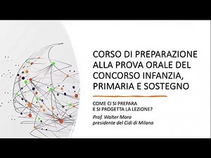 Corso per la Prova Orale del Concorso Infanzia, Primaria e Sostegno