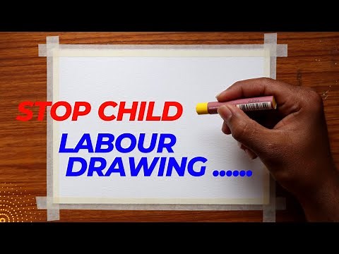 Make a poster to create awareness among the masses against child labour / Child labour drawing