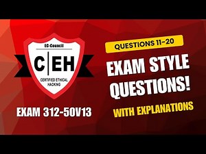 Certified Ethical Hacker (CEH v13) Exam-Style Practice Questions 2026 | Q11–20 (312-50v13)