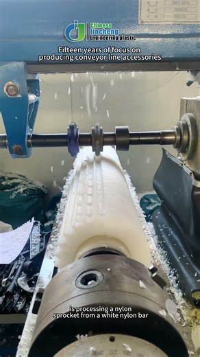 Nylon Bar Machining for Nylon Sprockets: Advantages of Nylon Machined Components #machine #factory