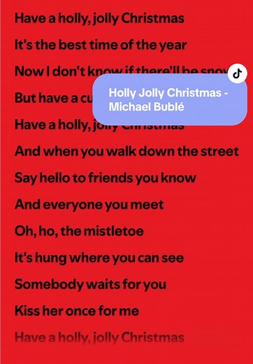 Holly Jolly Christmas Lyrics by Michael Bublé