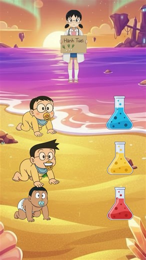Uống vào sẽ trở thành Siêu Anh Hùng #nobita #viral #doraemon
