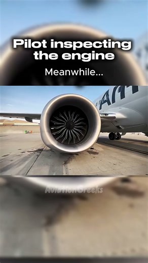 Pilot inspecting the engines | #airplane #planes #aviation