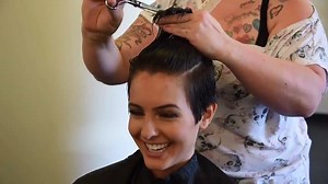 WATCH ME CUT OFF ALL MY HAIR 󾍔󾆘🏻󾬖 full video up on our YouTube!! 󾬙 | Cimorelli