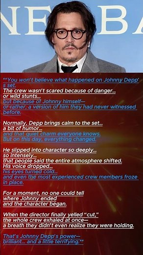 **You won’t believe what happened on Johnny Depp’s set.