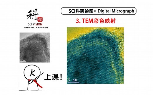 如何用Digital Micrograph 给TEM电镜上色，超简单，一学就会！