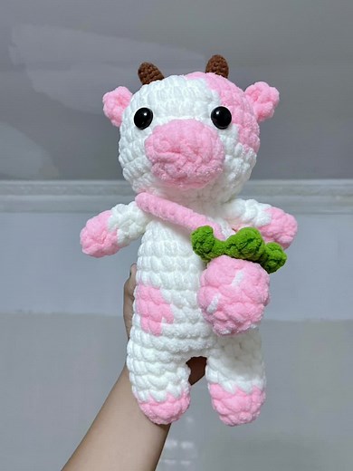 Cow crochet 🐮💗 pink pink 🤣🍑#linlittlecrochet #crochet #fypシ #fypシ゚viral #toys #CapCut