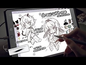 HOW I draw CHIBI characters ⋆˚꩜｡ draw with me .ᐟ [ procreate, ipad asmr + soft music ]