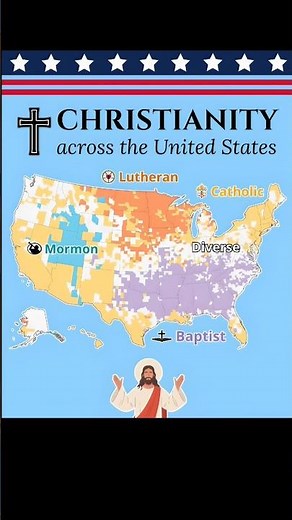 Christianity Across the United States ✝️🇺🇸 | Religion Map