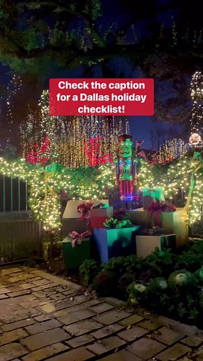Dallas Holiday ✅ Checklist! We made a list and checked it twice. Save this for 21 fun things to do before the holidays are over: 🎄 Leela's Wine Bar holiday pop-up bar 🌟 Thompson Dallas's 12 days of Christmas events ✨ Christmas at North Pole Texas at Hilton Anatole Dallas 🎊 A Selfie With Gigantic Ornaments at Omni Dallas Hotel 💚 Shopping, ice skating and SnowDay Dallas and seeing the largest tallest indoor Christmas tree at Galleria Dallas ❤️ Holiday shows at the AT&T Performing Arts Center a
