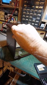 PYE finished... Demo! Off back to its home after a bit of fettling. Back panels can be laser cut if you can't find a donor to replace the original. Those who spotted the larger than usual 'washer' holding on the back panel (top right) was a bit of an adaptation due to the original panel having a bit missing! It has a secure fastening lower down... Those aren't the original knobs but I think they look pretty suitable... Reel following of photos taken from start to finish. No trade secrets were di