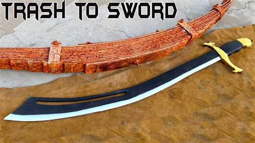 I made a one-handed sword from trash! 🗡️
