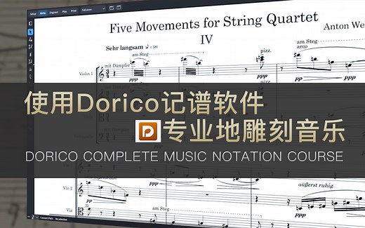 如何使用 Dorico 记谱软件（完整课程）专业地雕刻音乐Dorico Complete Music Notation Course