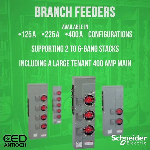 EZ Meter-Pak Meter Centers by Square D | CED Antioch