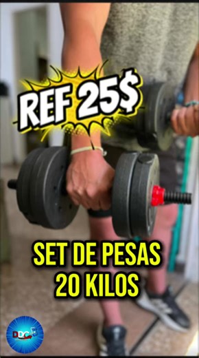 Transforma tu hogar en un gimnasio con mancuernas de 20kg