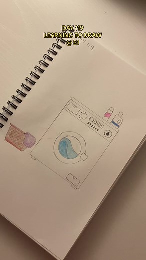 Learning to Draw a Washing Machine on Day 119