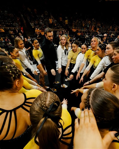 IOWA GYMNASTICS | Team 49 is putting up NUMBERS! Yesterday’s team total of 197.075 ties for third-highest in program history!👏 | Instagram