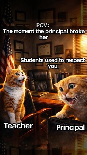 CAT MEMES 😺| POV: The Moment The Principal Broke Her 💔 #relatable #catmemes #shorts