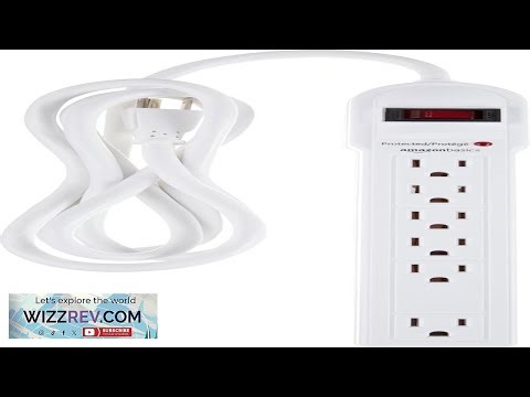 Amazon Basics Surge Protector Power Strip 6 Outlet 790 Joules LED Indicator 6ft