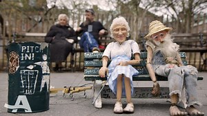 It's World Puppetry Day! Ricky Syers, an offbeat street performer and puppeteer, met Doris Diether while performing in New York City’s Washington Square Park. As the two became friends, Ricky made a marionette that looks just like her — and now, Doris has joined his act. Watch their story. | AARP