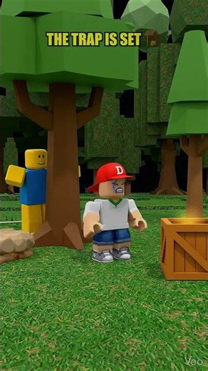 Noob set the PERFECT trap 🔥 #roblox #shorts