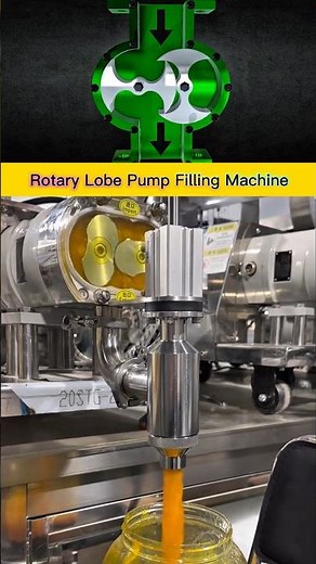 Rotary Lobe Pump Filling Machine Working Animation for Honey and Viscous Fluids Packaging Line Setup