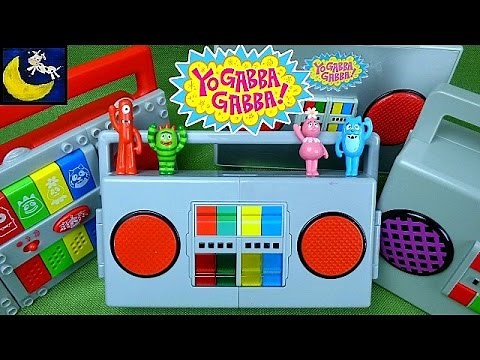 Yo Gabba Gabba Boombox Toy Collection including Boombox Laptop, Playset and Mega Bloks Toys Video!