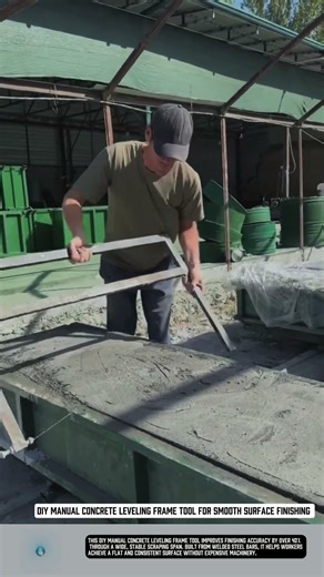 DIY manual concrete leveling frame tool for smooth surface finishing #tools