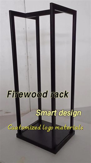 Factory Supply Easily Assembled Patio Log Racks for Firewood Steel Firewood Storage Rack Stand