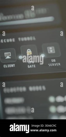 Virtual private network VPN connection visualized in a diagram Stock Video Footage - Alamy