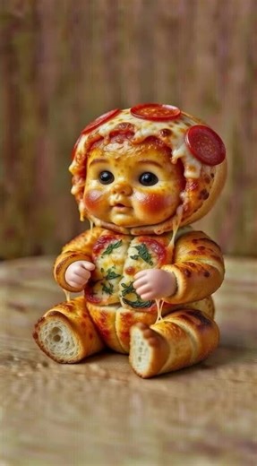 Baby Enjoys Pizza and Coca-Cola