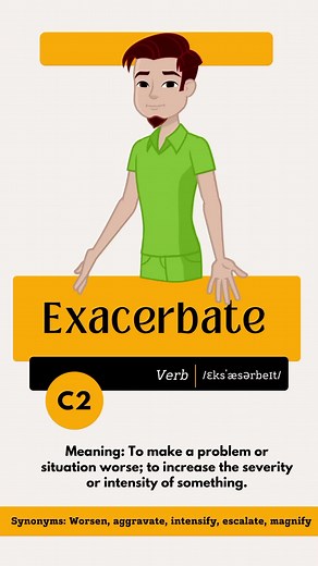 Exacerbate Meaning | Synonyms of Exacerbate | Learn Pronunciation