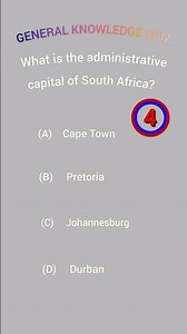 🌍 South Africa GK Quiz | Can You Guess the Administrative Capital? 🤔