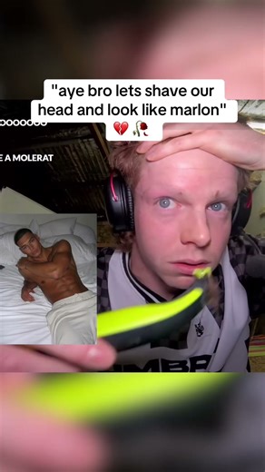 He Shaved His Eyebrows to Look like marlon 🥀